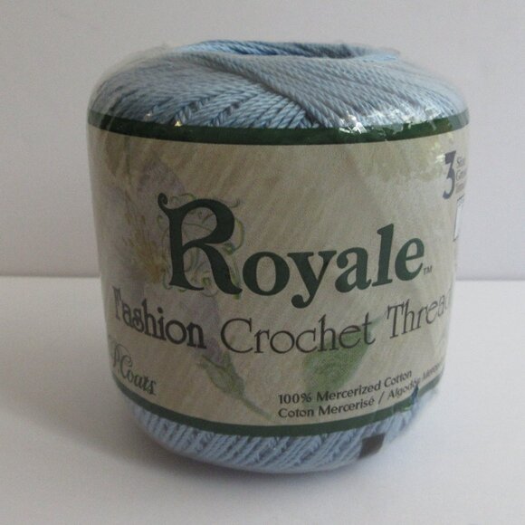 J P Coats Royale Fashion Crochet Thread 100% Mercerized Cotton Warm Blue 137 NEW - Picture 1 of 9